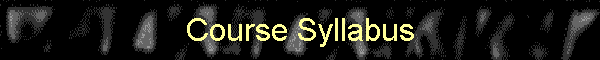 Course Syllabus